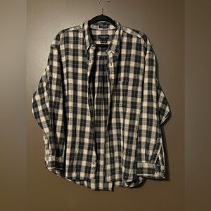 Van Heusen 100% Cotton Classic‎ Flannel Button Down Shirt Mens XXL
